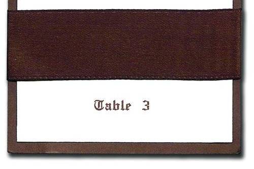Table Card for Fall Wedding-Custom Castle Theme