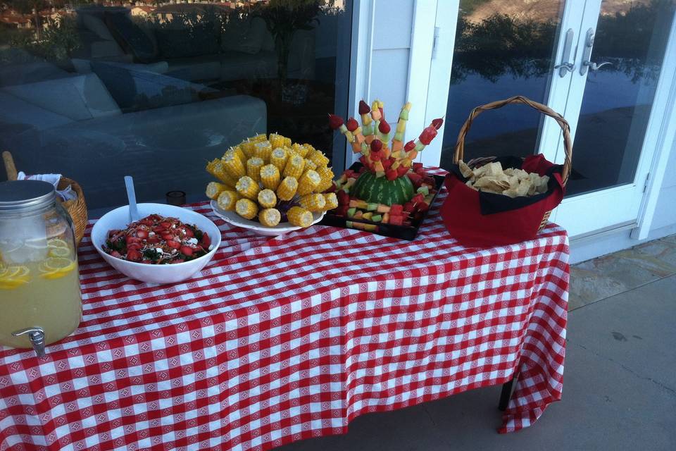 Appetizers on display