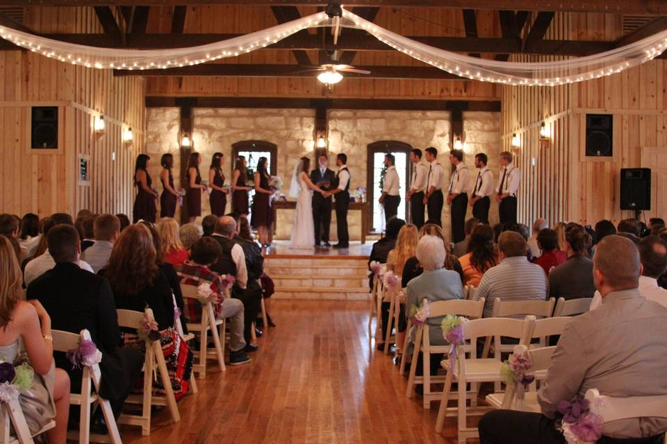 Indoor wedding ceremony