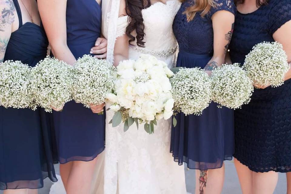 Bouquets of the bridal party