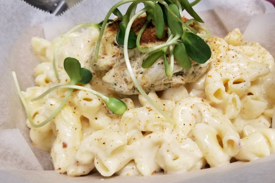 Crab Cake Mac & Cheese