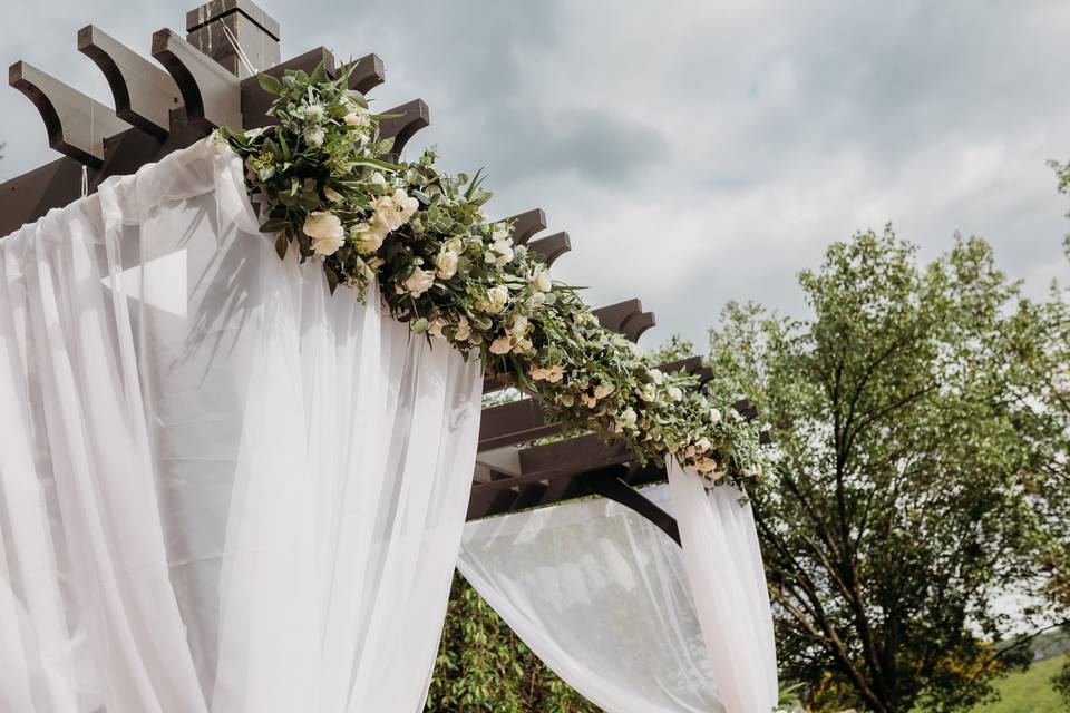 Ceremony Arch with Fabric