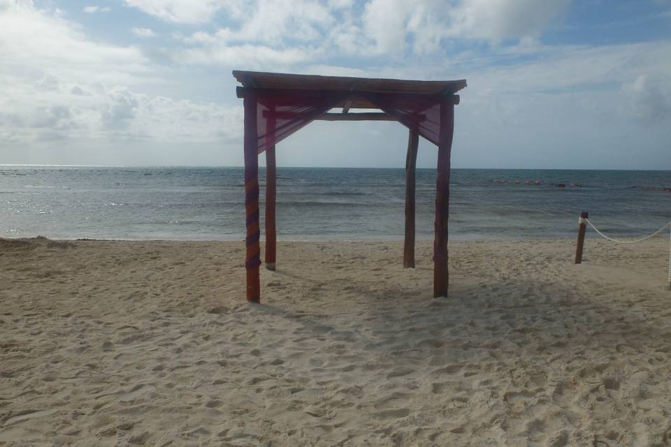 Gazebo by the beach