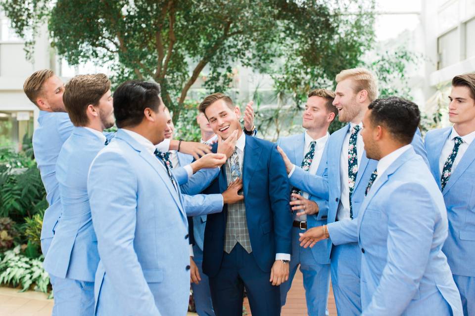 Groom + groomsmen