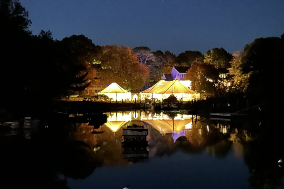 SAILCLOTH TENTS AT NIGHT