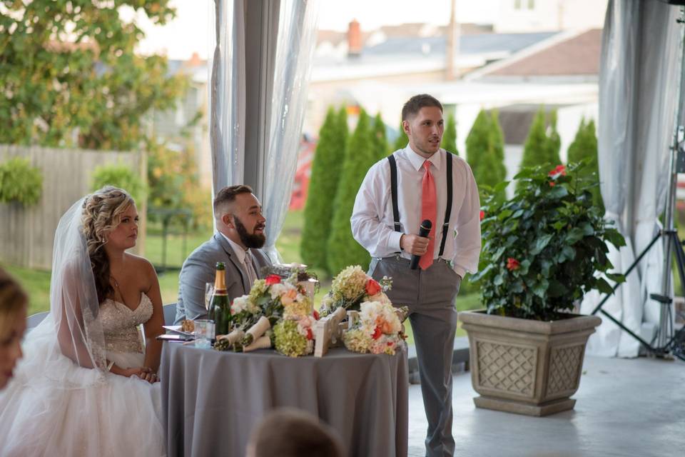 Couple during reception