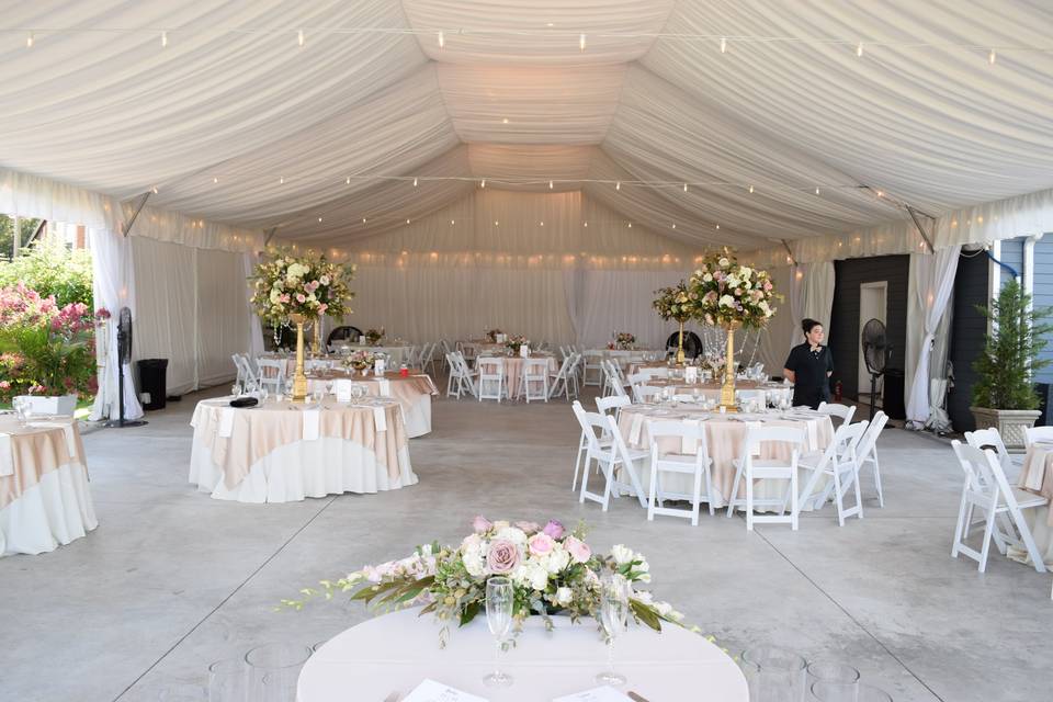 Event Tent with florals!