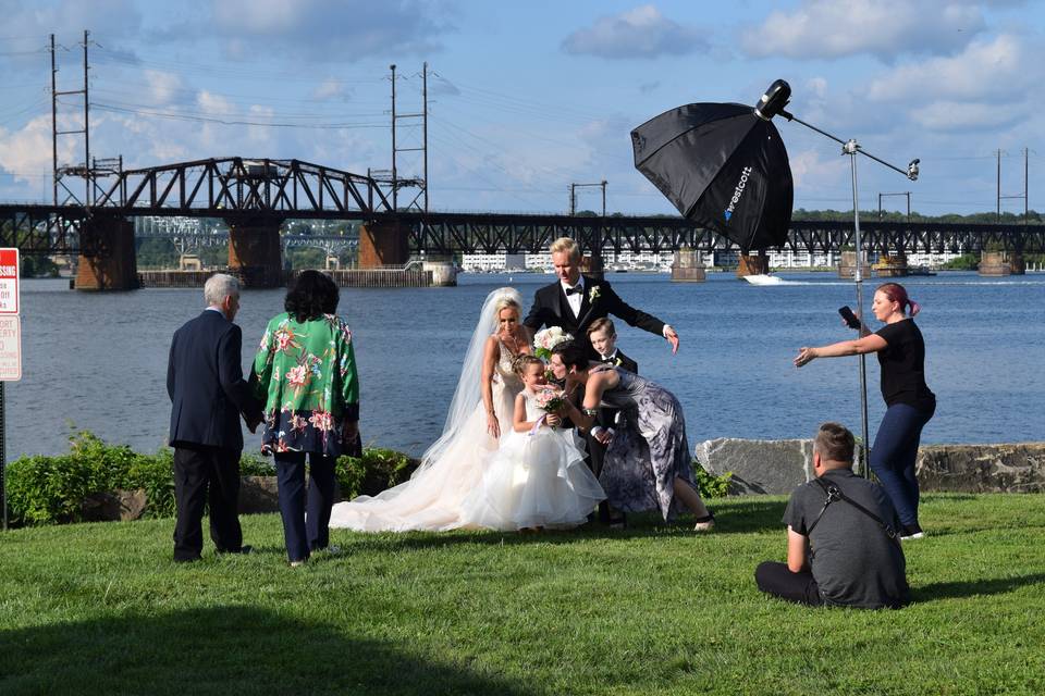 Fun photo shoot on the water.