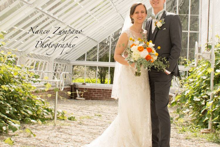 Couple in the greenhouse