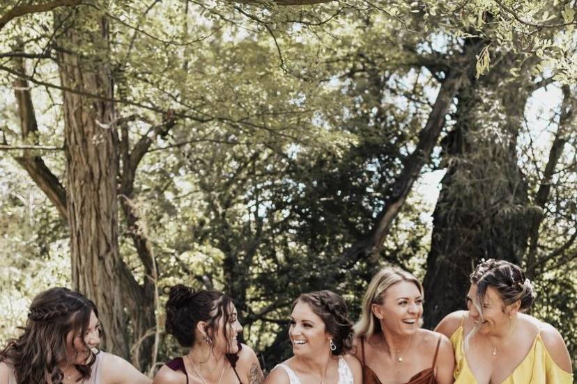 Bride and her besties