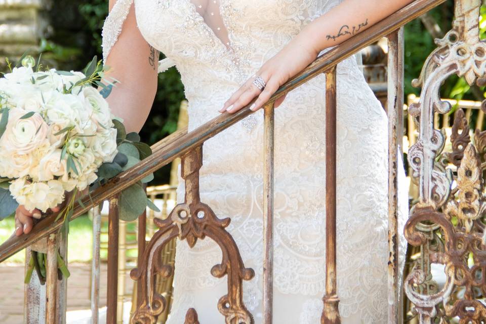 Bride on the stairs