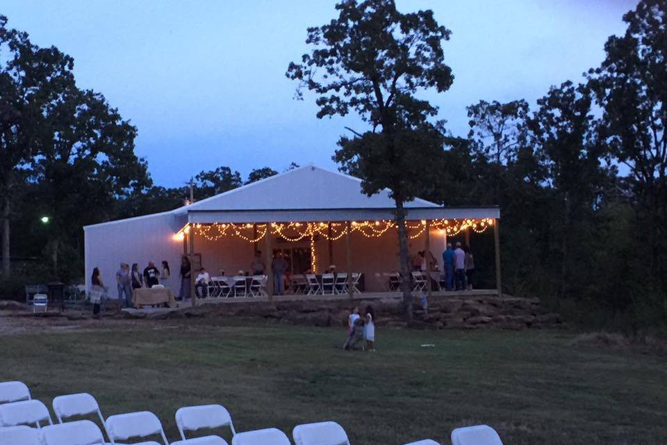 OK40Ranch Reception Hall, hosts up to 250 guests.