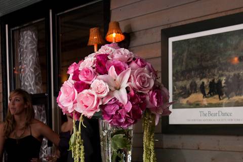 Pink flower centerpiece