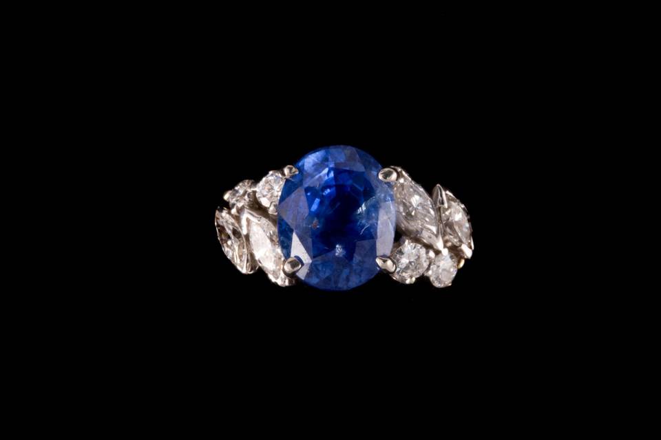 Sapphire & Diamond Ring