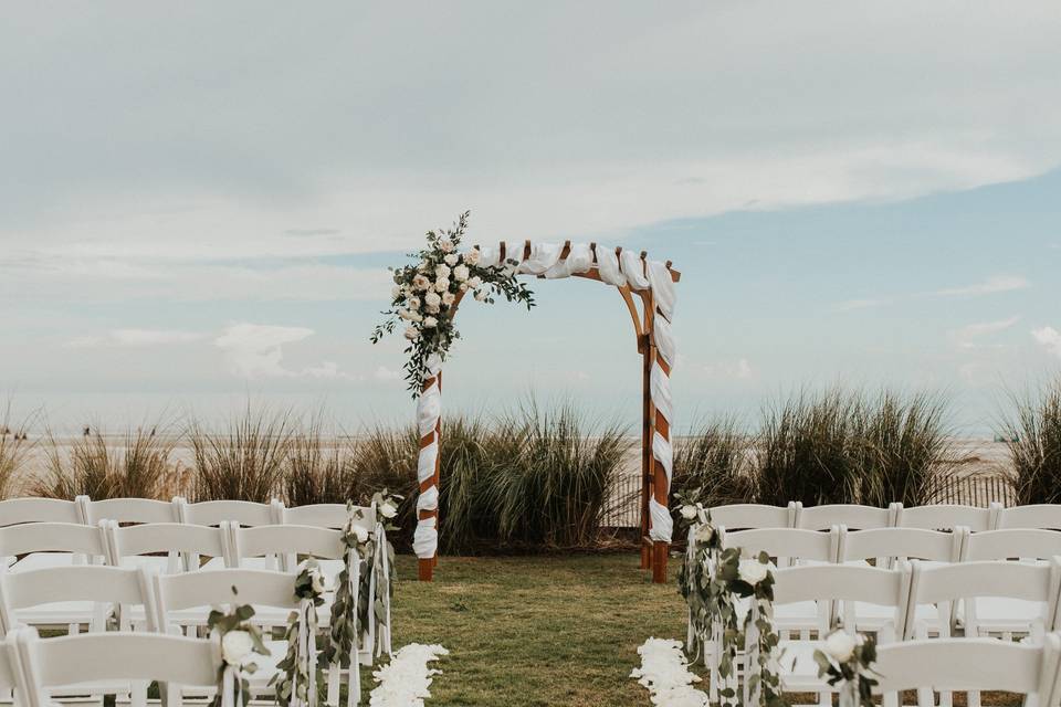 Beachfront ceremony