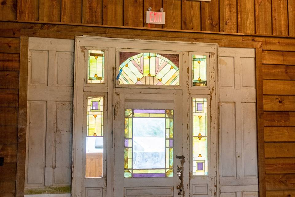 Antique Stained Glass Door