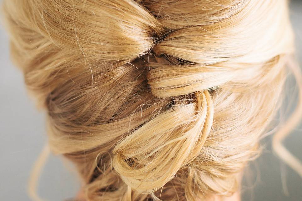 Low, messy French twist