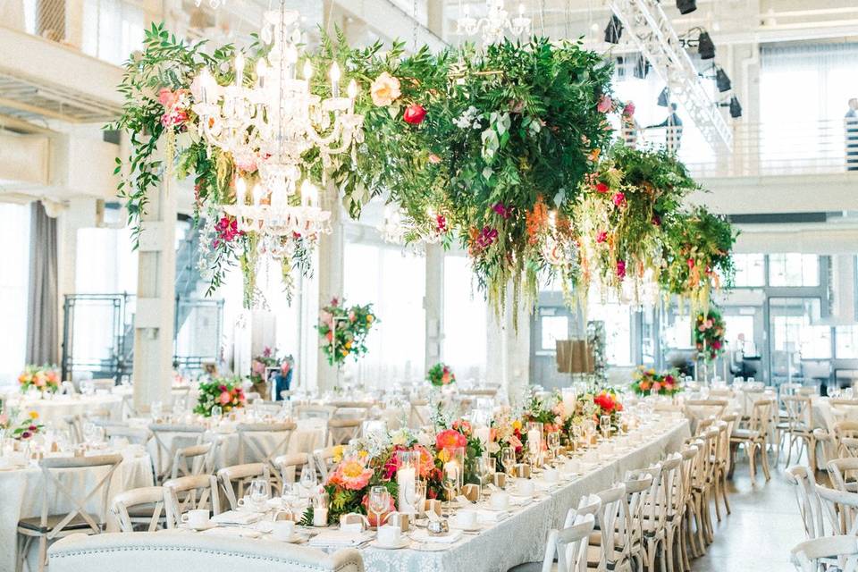 Hanging Structure & Chandelier