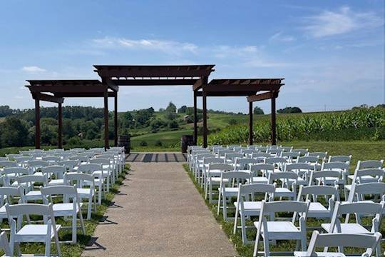 Pergola with chairs