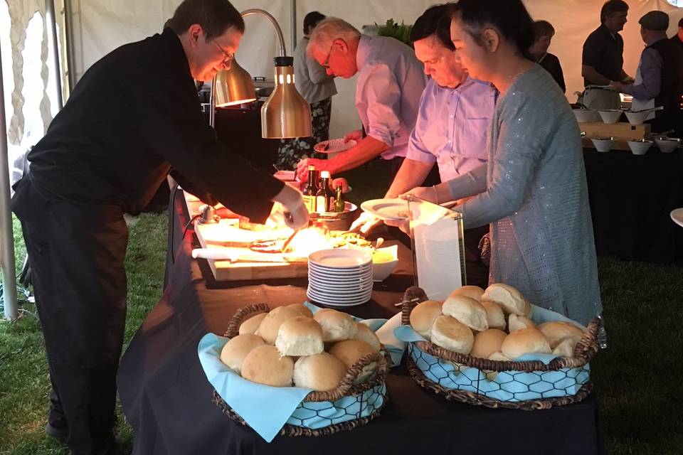 Buffet table