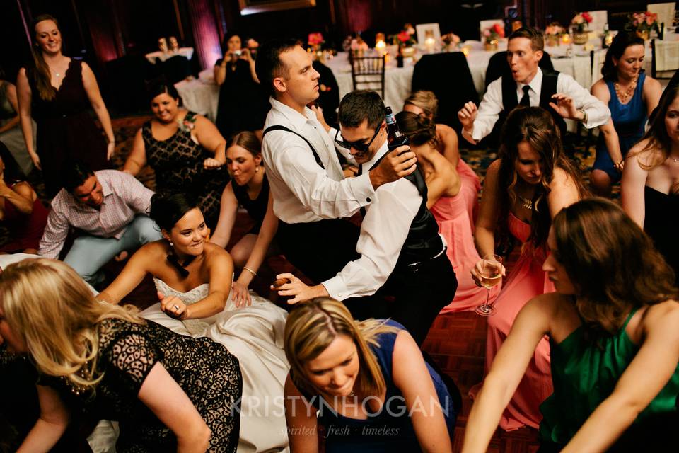 Having fun on the dance floor