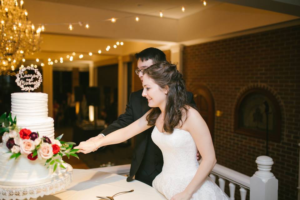 Cutting the cake