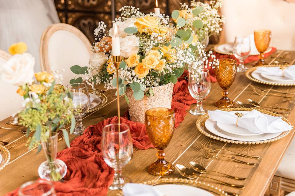 Terracotta Theme Table Setting