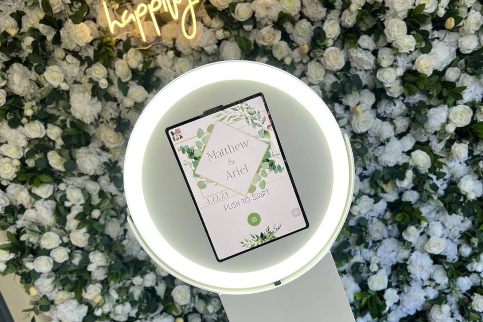 Wedding Booth with Flower wall