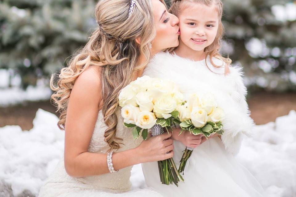 Bride and kid