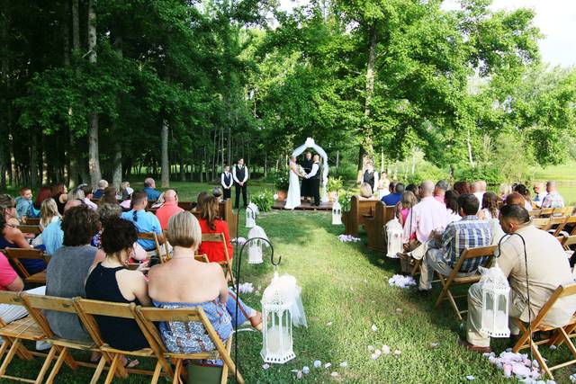 Wedding by the pond