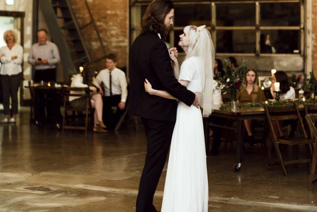 Bride and groom first dance