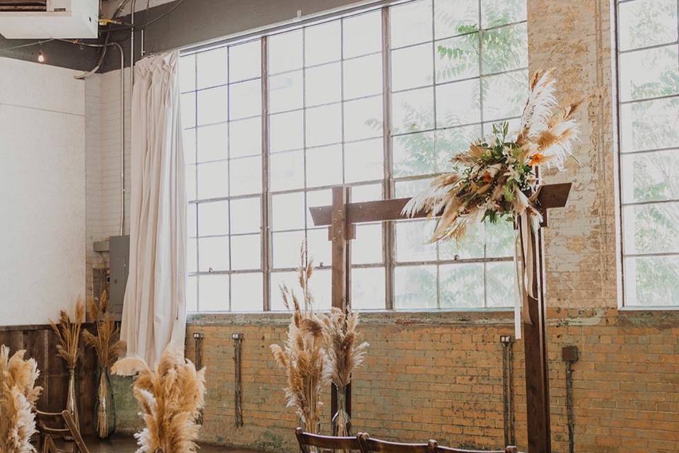 Set up for ceremony