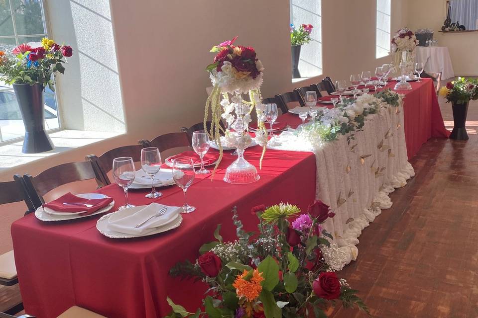 Quinceanera head table