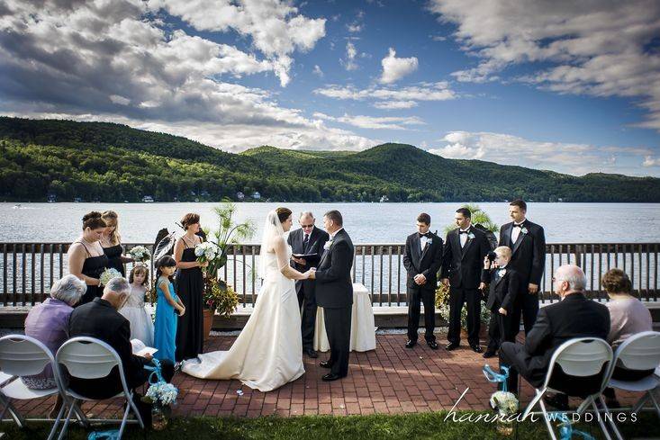 Lakefront patio