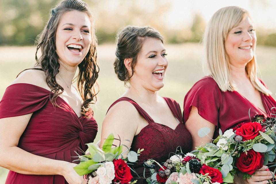 Fall bridesmaids