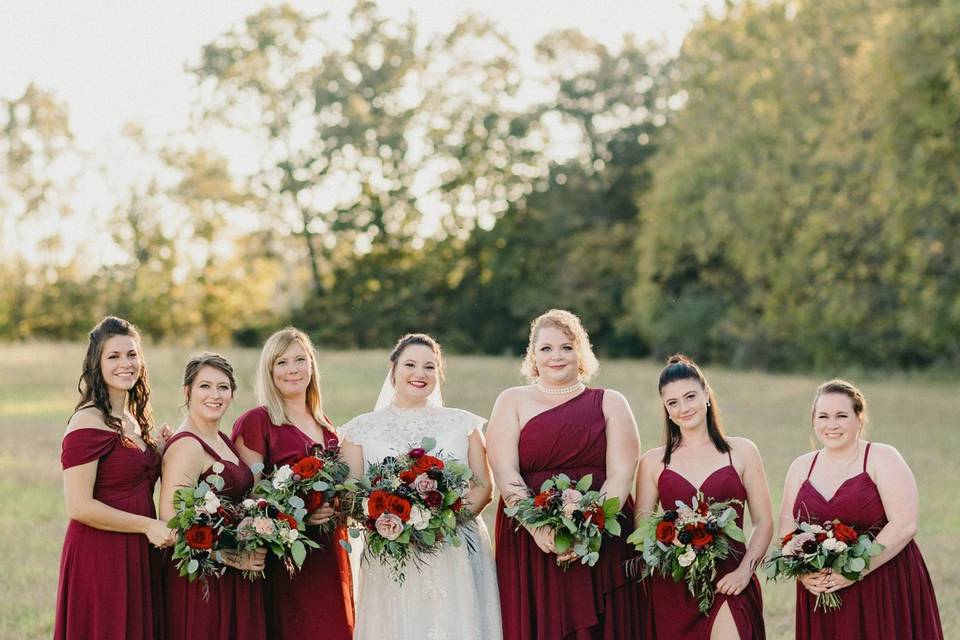 Fall bridesmaids