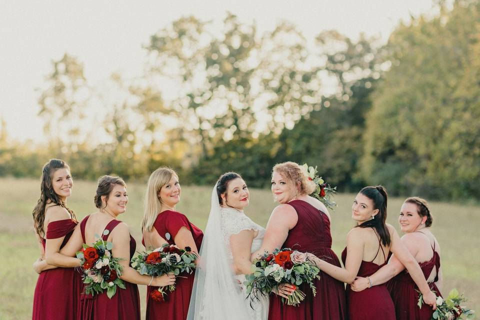 Fall bridesmaids