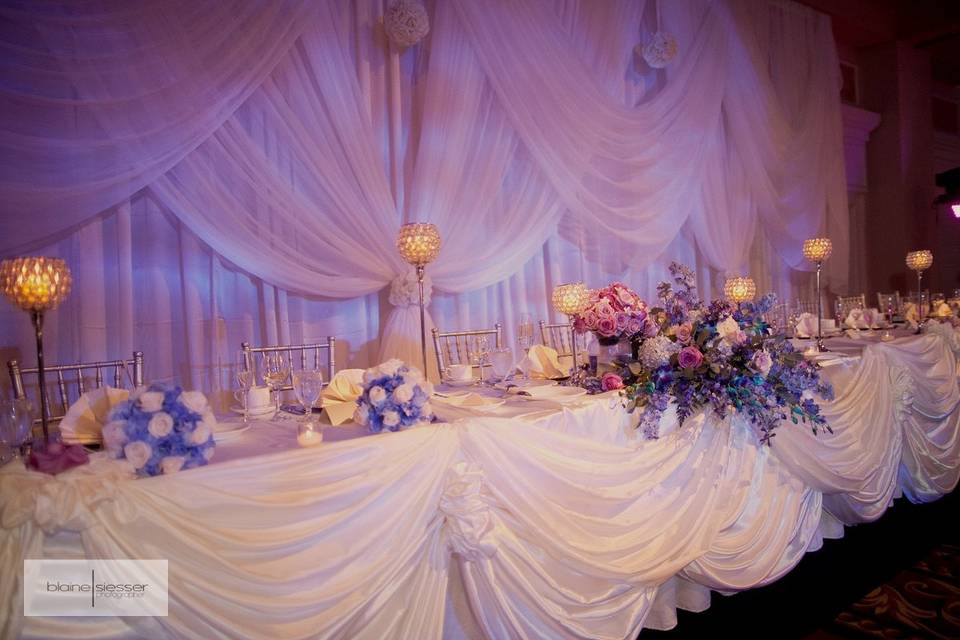 Wedding reception area