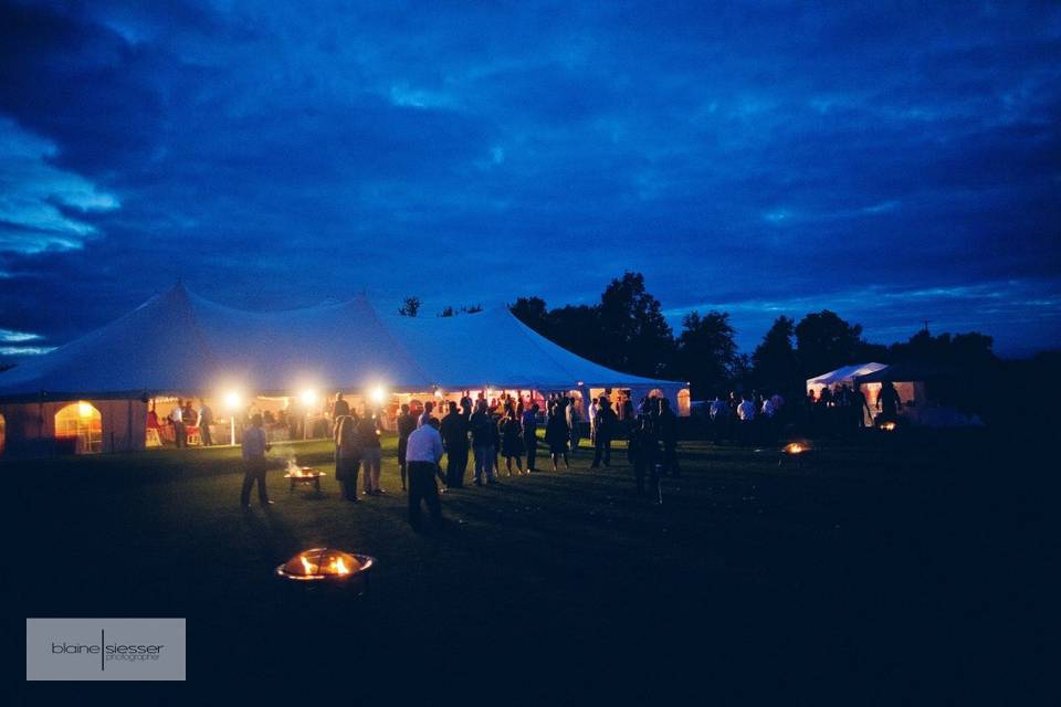 Wedding reception area