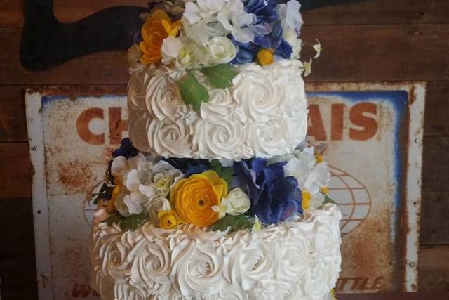 Rosette with flowers