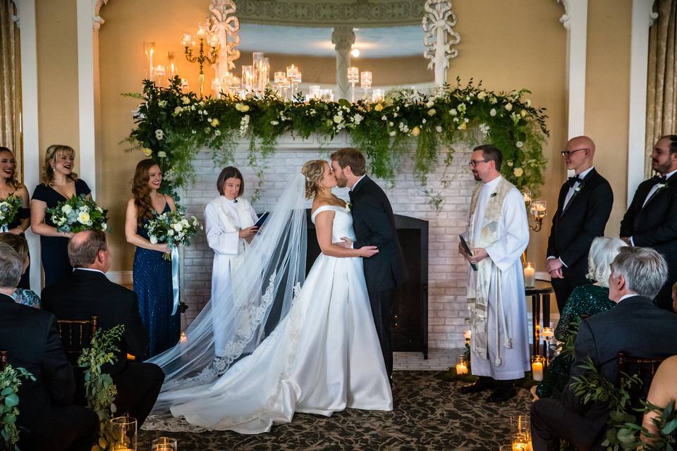 Fireplace Wedding Ceremony