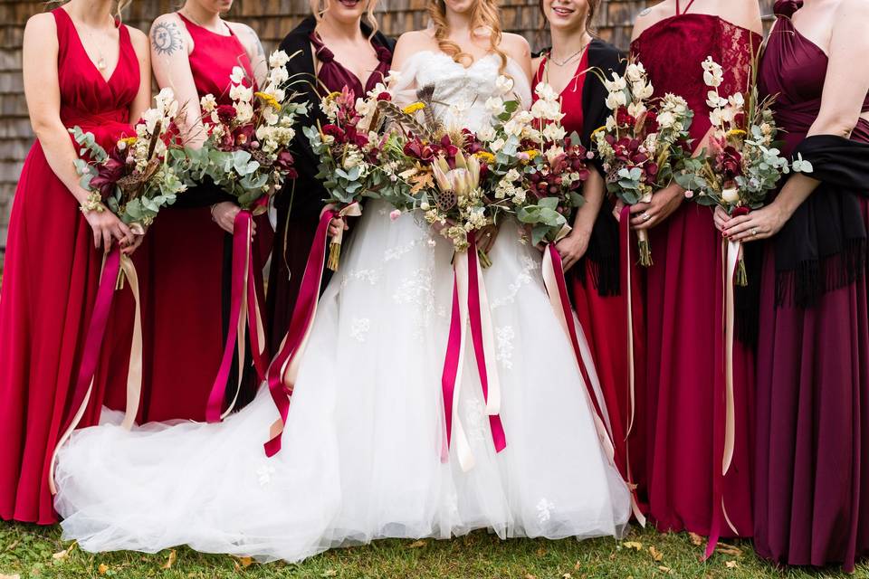 Fall Wedding Bridesmaids
