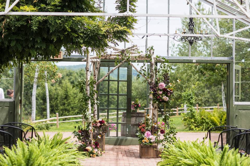 Greenhouse wedding