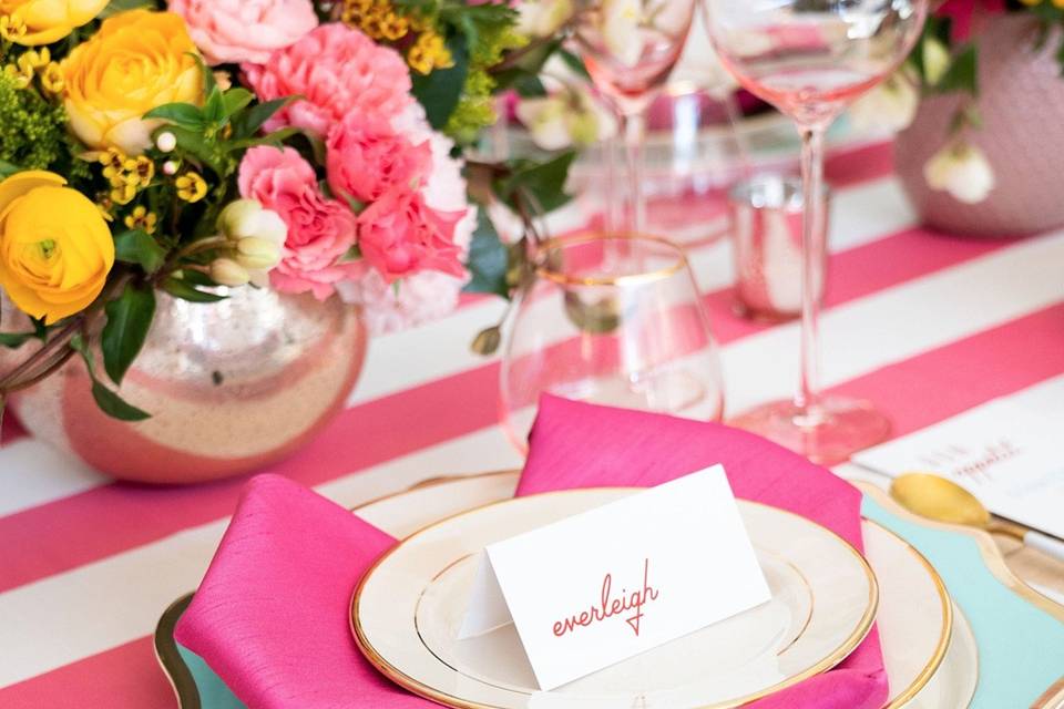 Colorful Place Card