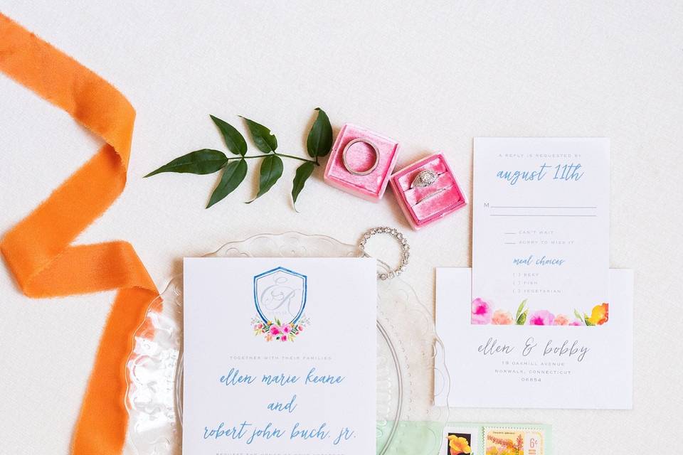 Colorful Crest Invitation