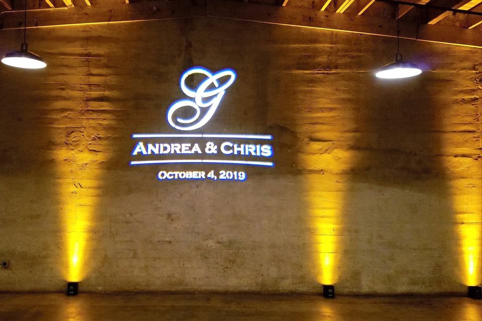 Bespoke uplighting and gobo