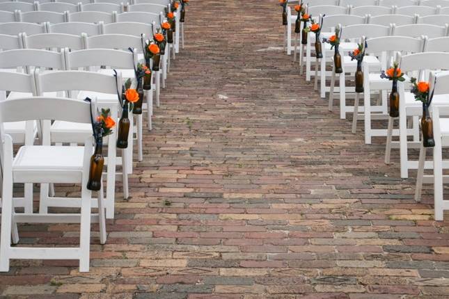 Courtyard ceremony setup