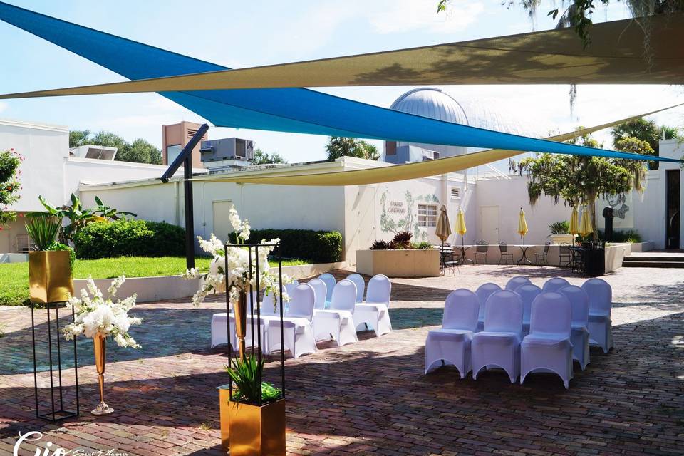 Courtyard wedding