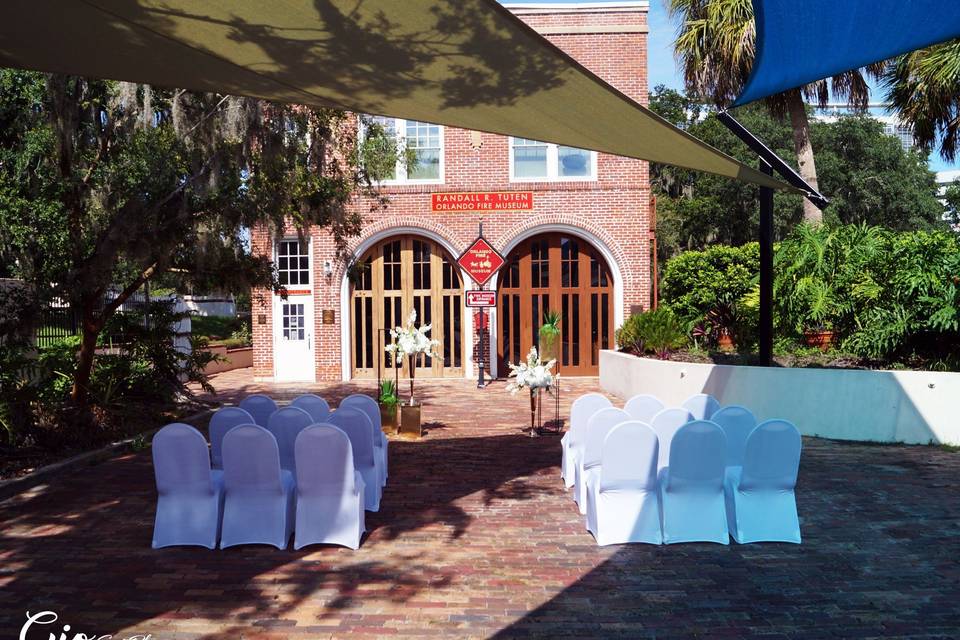 Courtyard wedding