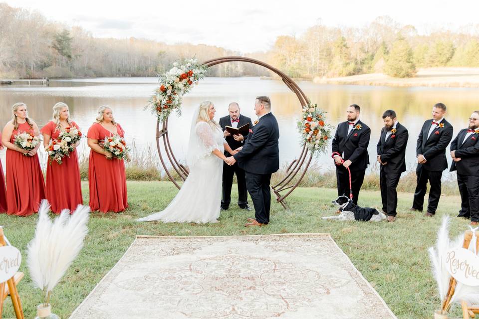 Lake side wedding